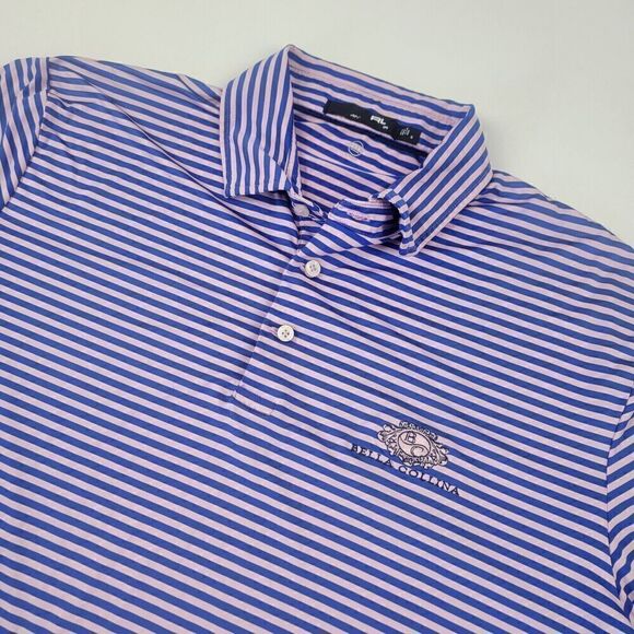 Ralph Lauren RLX Mens XL Florida Striped Wicking Performance Golf Polo Shirt - Picture 1 of 9